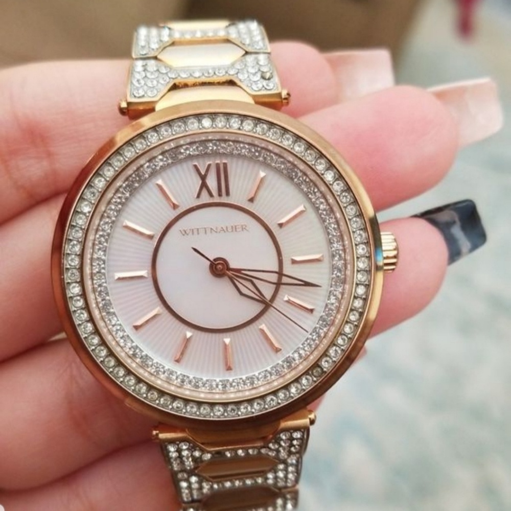 Ladies Wittnauer Dial Rose with Crystal Watch
